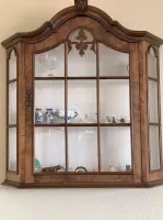 Brocante hang vitrinekastje (zonder inhoud/leeg kastje). Brocante hang vitrinekastje (zonder inhoud/leeg kastje).