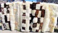 Hoogwaardige patchwork schapenvacht vloerkleden/decoratie