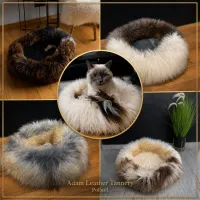 Natuurlijke schapenvacht kattenmanden 50 cm, 70 cm, Premium